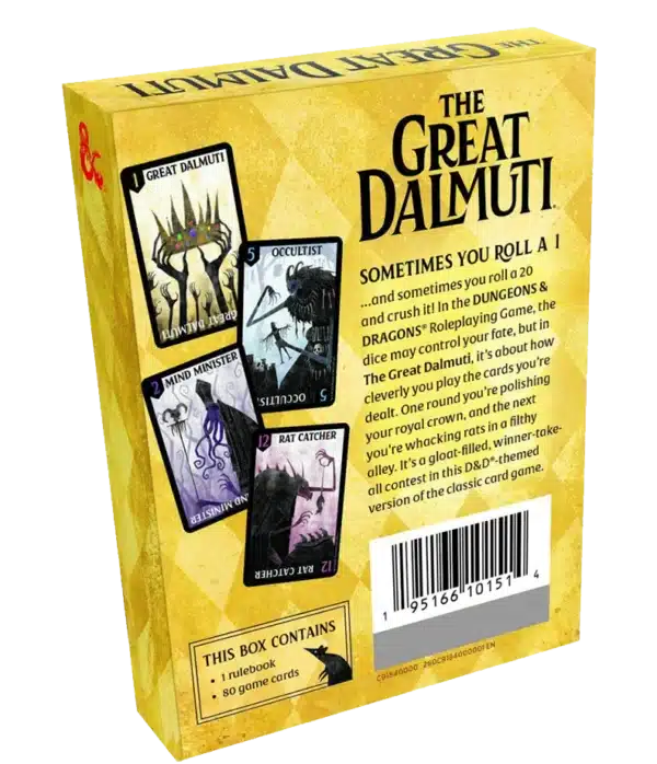 Koop nu het geweldige spel dat bestaat uit, het beste van Twee Werelden: The Great Dalmuti & Dungeons & Dragons! Wat wil je nog meer?