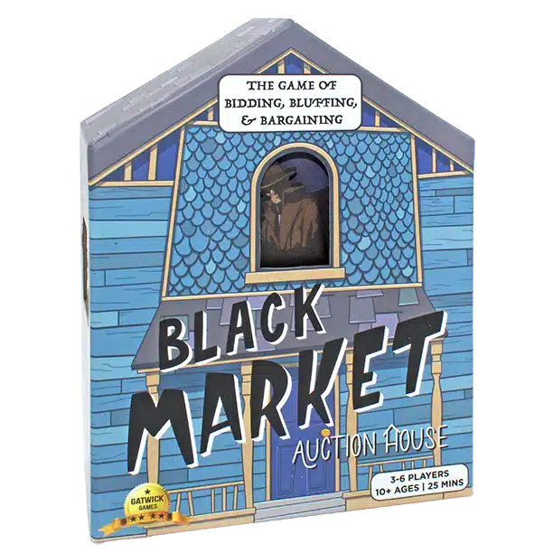 Ontdek de opwinding van het "Black Market - Auction House" kaartspel, een meeslepende ervaring die het plezier van veilingen creëert in een spel!