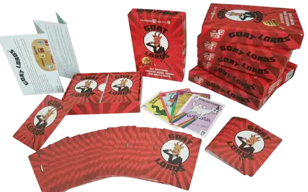 Koop nu Goat Lords! Beleef knotsgekke avonturen en hilarische momenten met Goat Lords, het meest eigenzinnige kaartspel dat je ooit zult spelen.