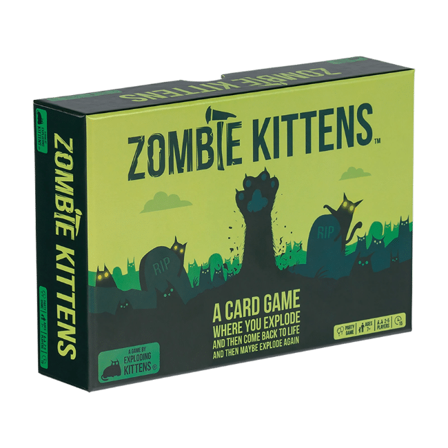 Zombie Kittens - Een unieke uitbreiding van Exploding Kittens. Voeg een nieuwe dimensie toe aan je speelervaring en combineer met elk Exploding Kittens.