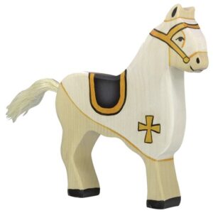 Toernooipaard, wit - Holtztiger (80251)