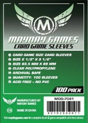 100  Mayday Games Card Sleeves 63,5 x 88mm (MDG-7041)