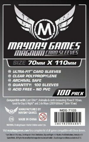 100  Mayday Games Card Sleeves 70 x 110mm (MDG-7103)