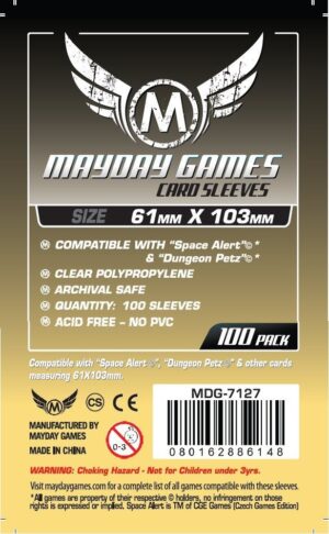 100  Mayday Games Standard Card Sleeves 61 x 103mm (MDG-7127)
