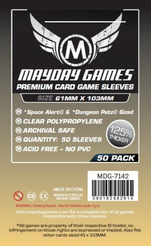 50  Mayday Games Premium Card Sleeves 61 x 103mm (MDG-7142)