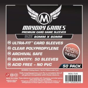 50  Mayday Games Premium Card Sleeves 80 x 80mm (MDG-7145)