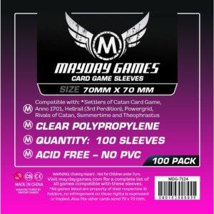 100  Mayday Games Card Sleeves 70 x 70mm (MDG-7124)