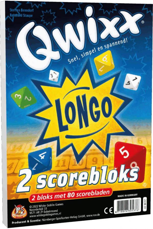 Scoreblokken voor Qwixx Longo